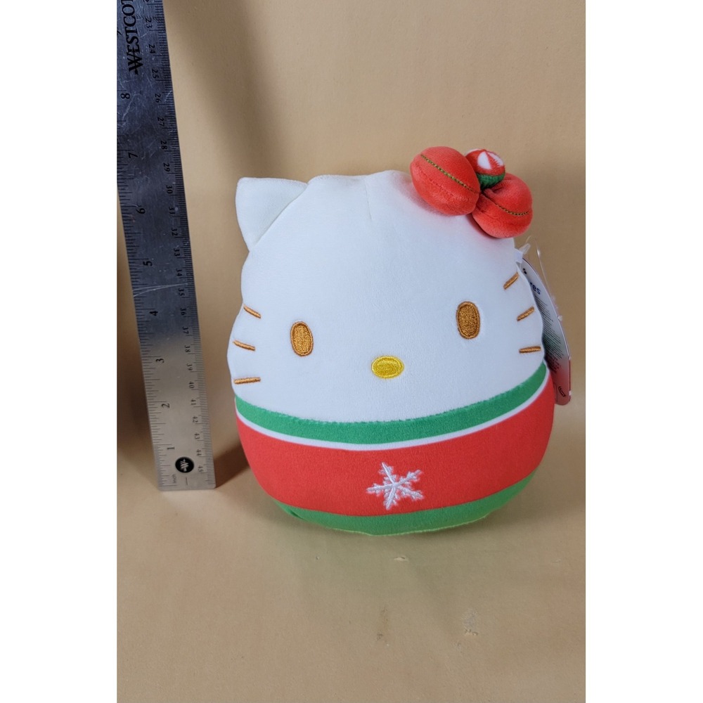 Squishmallows Hello Kitty Christmas Holiday 8 Inch Plush Sanrio Snowflake Bow